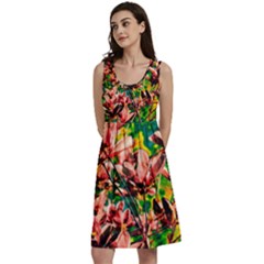 Abstract Floral Artwork Classic Skater Dress by ExtraAwesomeSauce