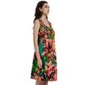 Abstract Floral Artwork Classic Skater Dress View3