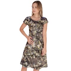 Pear Tree In Full Bloom Classic Short Sleeve Dress by ExtraAwesomeSauce