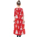 White And Red Trees, Adoxali, Christmas Kids  Quarter Sleeve Maxi Dress View2