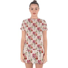 Key To The Heart Drop Hem Mini Chiffon Dress by ConteMonfrey