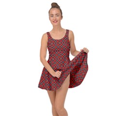 Red Diagonal Plaids Inside Out Casual Dress by ConteMonfrey