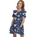 Dogs Kids  Frilly Sleeves Pocket Dress View3