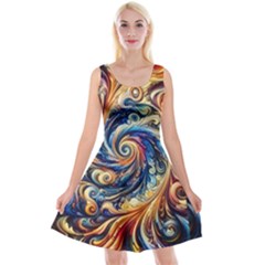 Colorful Motion Abstract Art Reversible Velvet Sleeveless Dress by ExtraAwesomeSauce