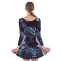 Cyberpunk Demon Samurai Long Sleeve Velvet Skater Dress View2