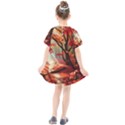 Forest Path Red Nature Kids  Smock Dress View2