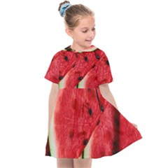 Watermelon, Fruit, Green, Red Kids  Sailor Dress by kyorashop23