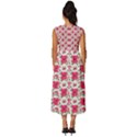 Retro 1880s Flowers Pattern 14 Sleeveless Round Neck Midi Dress View4