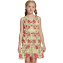 Retro 1880s Flowers Pattern 18 Kids  Sleeveless Tiered Mini Dress View1