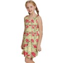 Retro 1880s Flowers Pattern 18 Kids  Sleeveless Tiered Mini Dress View2