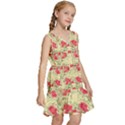 Retro 1880s Flowers Pattern 18 Kids  Sleeveless Tiered Mini Dress View3