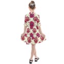 Retro 1880s Flowers Pattern 21 Kids  All Frills Chiffon Dress View2