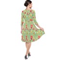 Retro 1880s Flowers Pattern 17 Quarter Sleeve Waist Band Dress View2