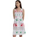 Red Green And Blue Christmas Themed Illustration Classic Skater Dress View1