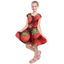 Strawberry, Berries, Fresh, Red Kids  Short Sleeve Dress View1