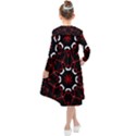 Red Shapes Mandala   Kids  Midi Sailor Dress View2