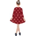 Illustrations Red Abstract Pattern Seamless Texture Kids  Quarter Sleeve Shirt Dress View2