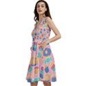 Ice Cream Donut Sweets Candie Sleeveless V-Neck Skater Dress with Pockets View2