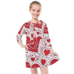 Be My Valentine Kids  Quarter Sleeve Shirt Dress by pollyparadiseartshop