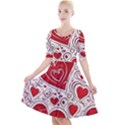 Be My Valentine Quarter Sleeve A-Line Dress View1