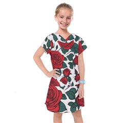 Roses Kids  Drop Waist Dress by pollyparadiseartshop