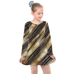 Gold Rush Kids  Long Sleeve Dress by pollyparadiseartshop