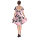 Pink Roses Short Sleeve Bardot Dress View2