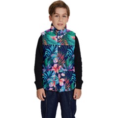 Hawaiian Flowers Hawaii Kid s Button Up Puffer Vest by Cemarart