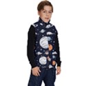 Space Galaxy Universe Stars Sky Kid s Button Up Puffer Vest View3