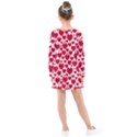 Hearts Valentine Pattern Seamless Kids  Long Sleeve Dress View2