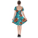 Flame Swirls Short Sleeve Bardot Dress View2