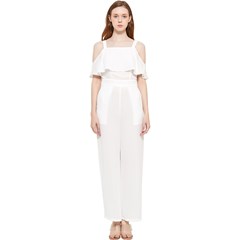 Draped Sleeveless Chiffon Jumpsuit Icon