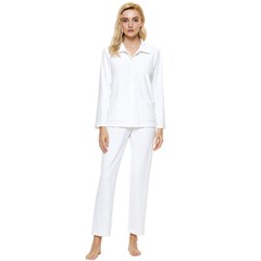 Womens  Long Sleeve Velvet Pocket Pajamas Set Icon