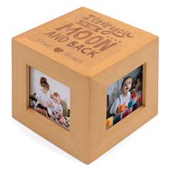 Wood Photo Frame Cube Icon