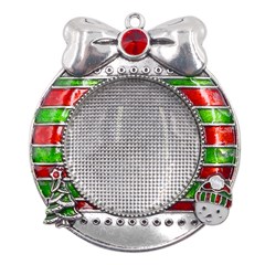 Metal X Mas Ribbon With Red Crystal Round Ornament Icon