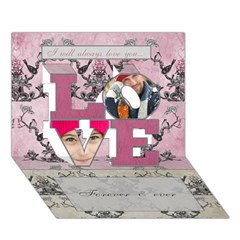 LOVE 3D Greeting Card (7x5) Icon