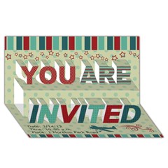 YOU ARE INVITED 3D Greeting Card (8x4) Icon