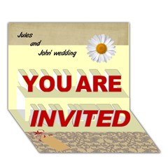 YOU ARE INVITED 3D Greeting Card (7x5) Icon