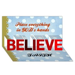 BELIEVE 3D Greeting Card (8x4) Icon