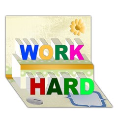 WORK HARD 3D Greeting Card (7x5) Icon